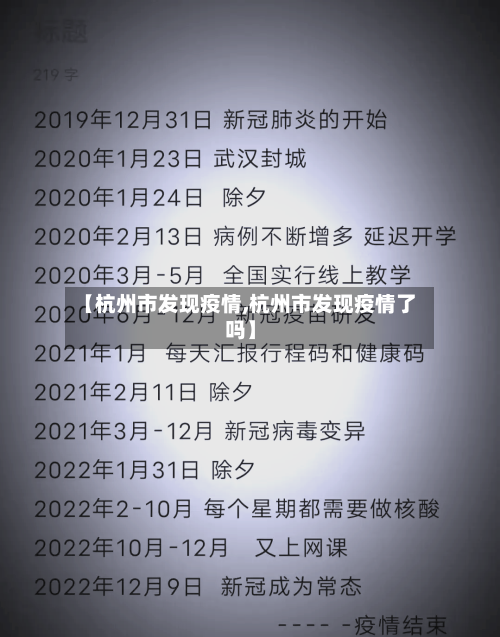 【杭州市发现疫情,杭州市发现疫情了吗】-第2张图片