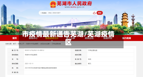 市疫情最新通告芜湖/芜湖疫情区-第3张图片